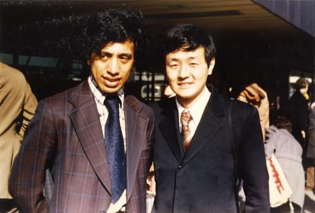 1975 In Denmark with Jimmy Wood, a Maori indigenous person from New Zealand