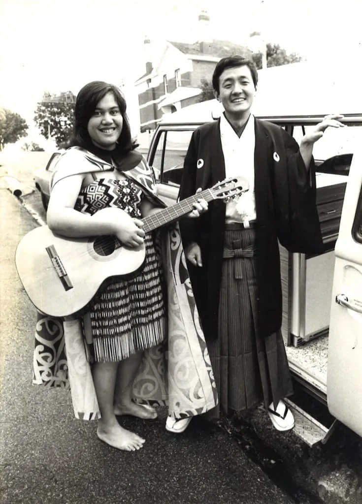 1977 With Maori friends in New Zealand