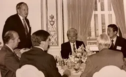 David Rockefeller, Chairman, with Ryuzaburo Kaku, President of Canon