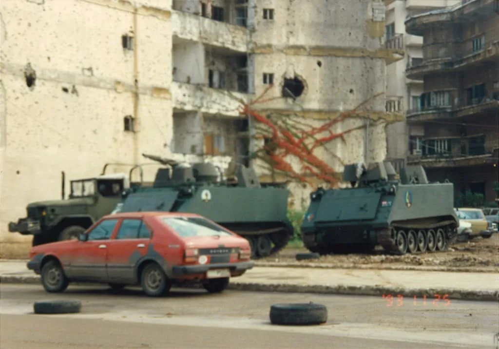 1993 Lebanon with vivid scars of civil war