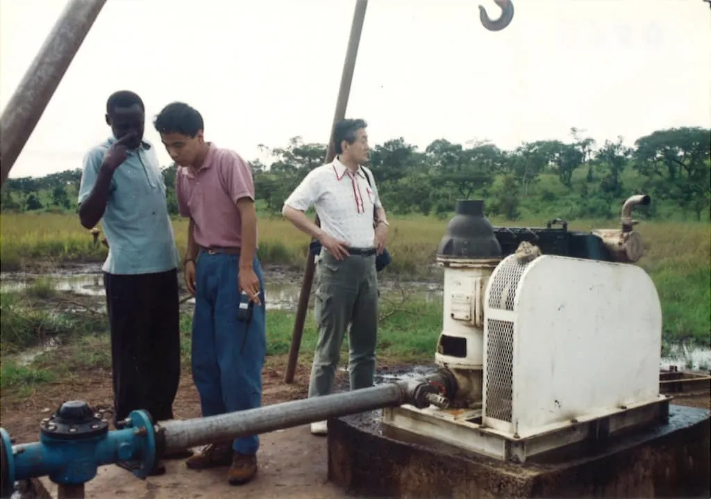 At the site of the well-digging project