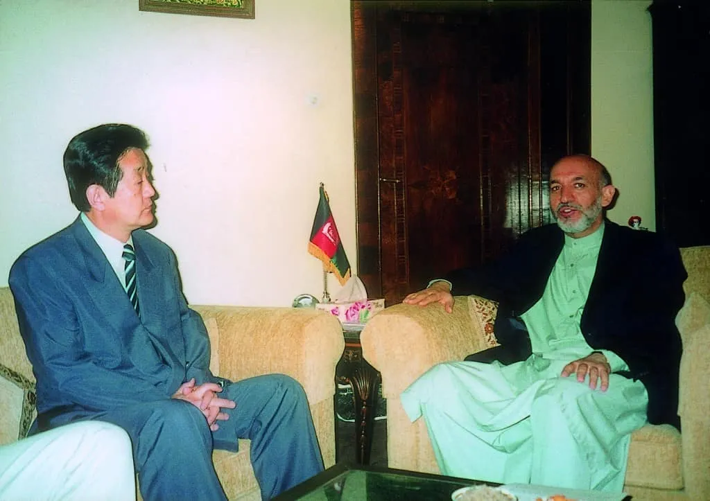 2002 With President Karzai of Afghanistan