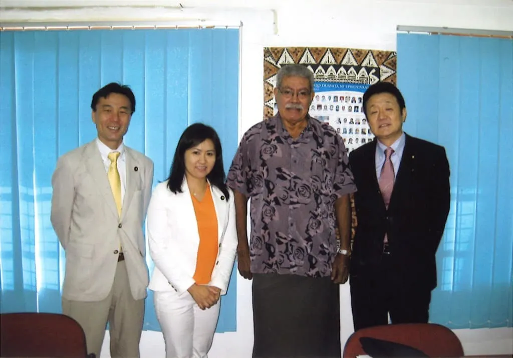 2008 With former Prime Minister Laisenia Qarase of Fiji